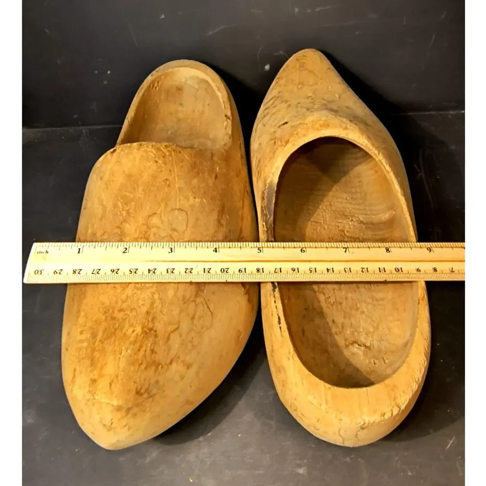 1831.  Large Vintage Wooden Dutch Shoes